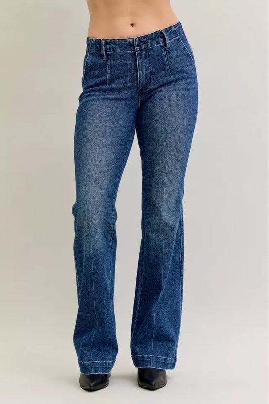 Judy Blue Mid Rise Bootcut Jeans with Welt Pockets Size 0-24