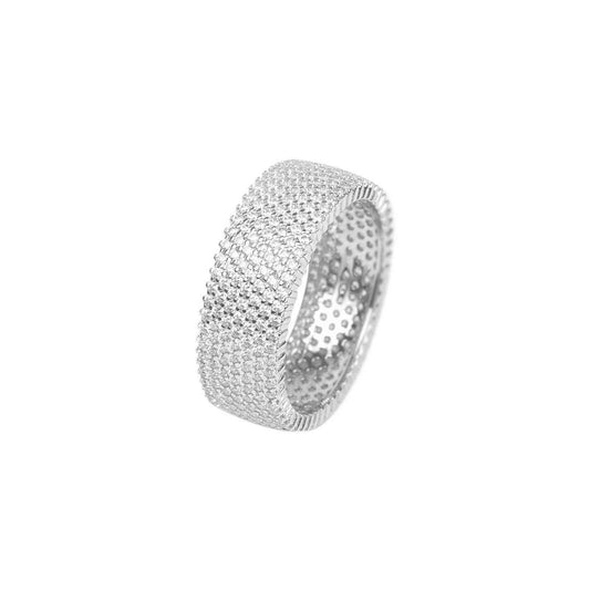 Eternity Band - 925 Sterling Silver Iced Hip Hop Men's Ring