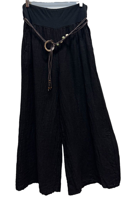 Italian Linen Pants Rope Detail
