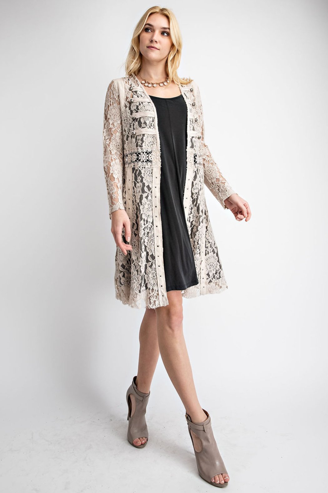 Lace With Suede Mix Jacket
