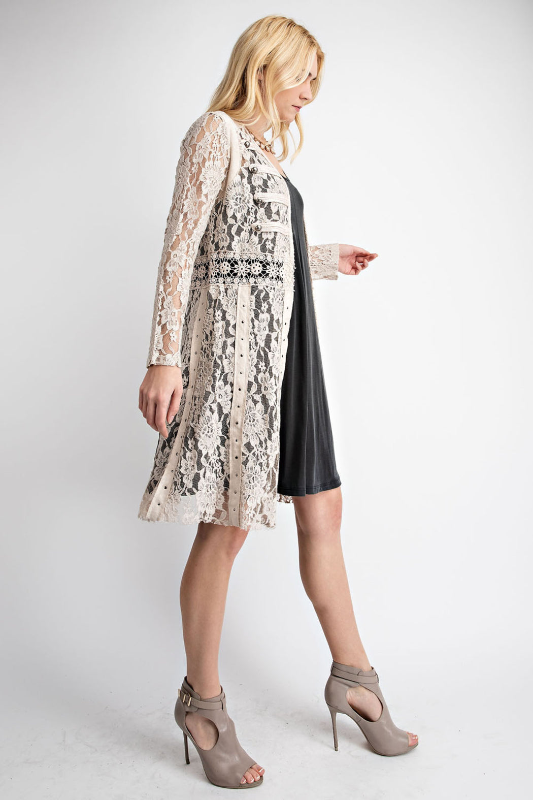 Lace With Suede Mix Jacket