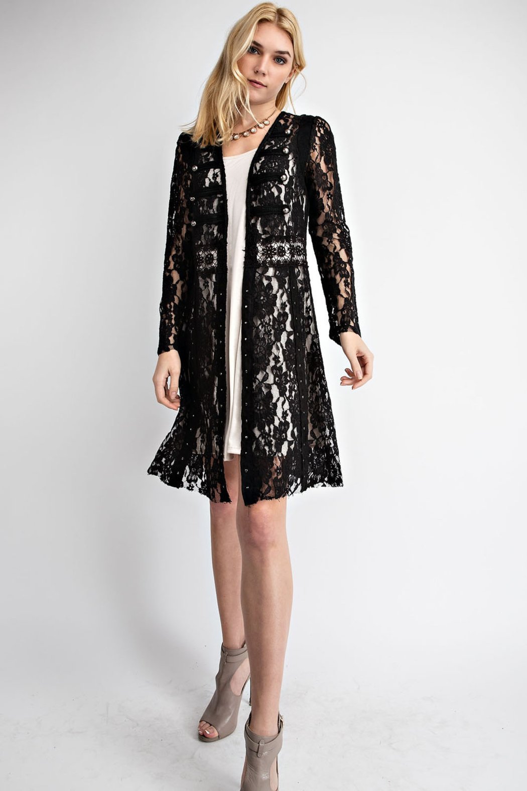 Lace With Suede Mix Jacket