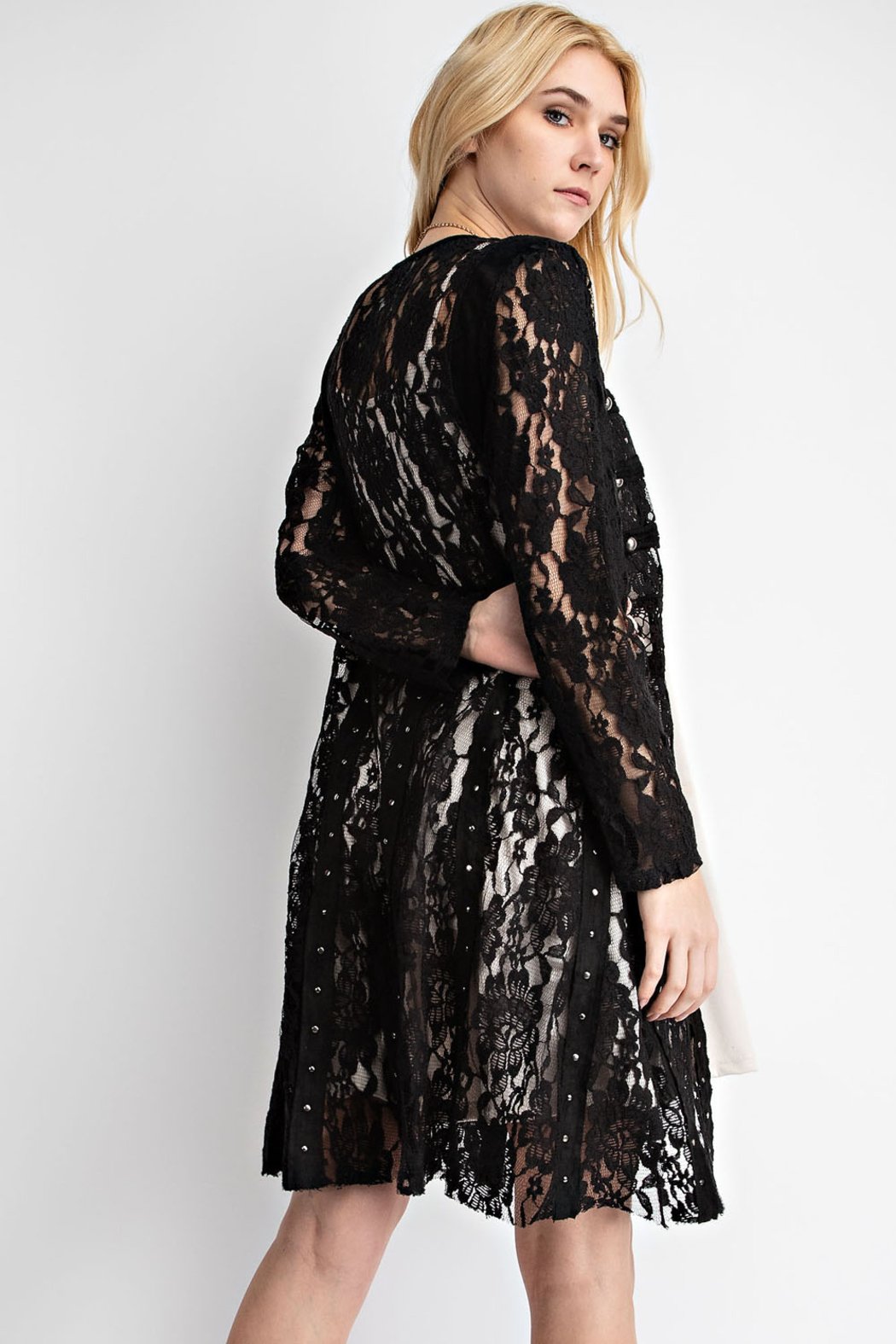 Lace With Suede Mix Jacket