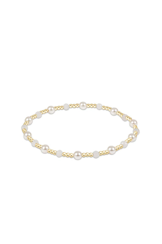 Pearl Sincerity Gemstone 4MM Bead Bracelet